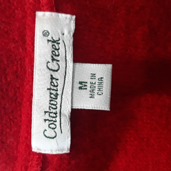 Coldwater Creek red wool zipper vest. Medium - Picture 2 of 7